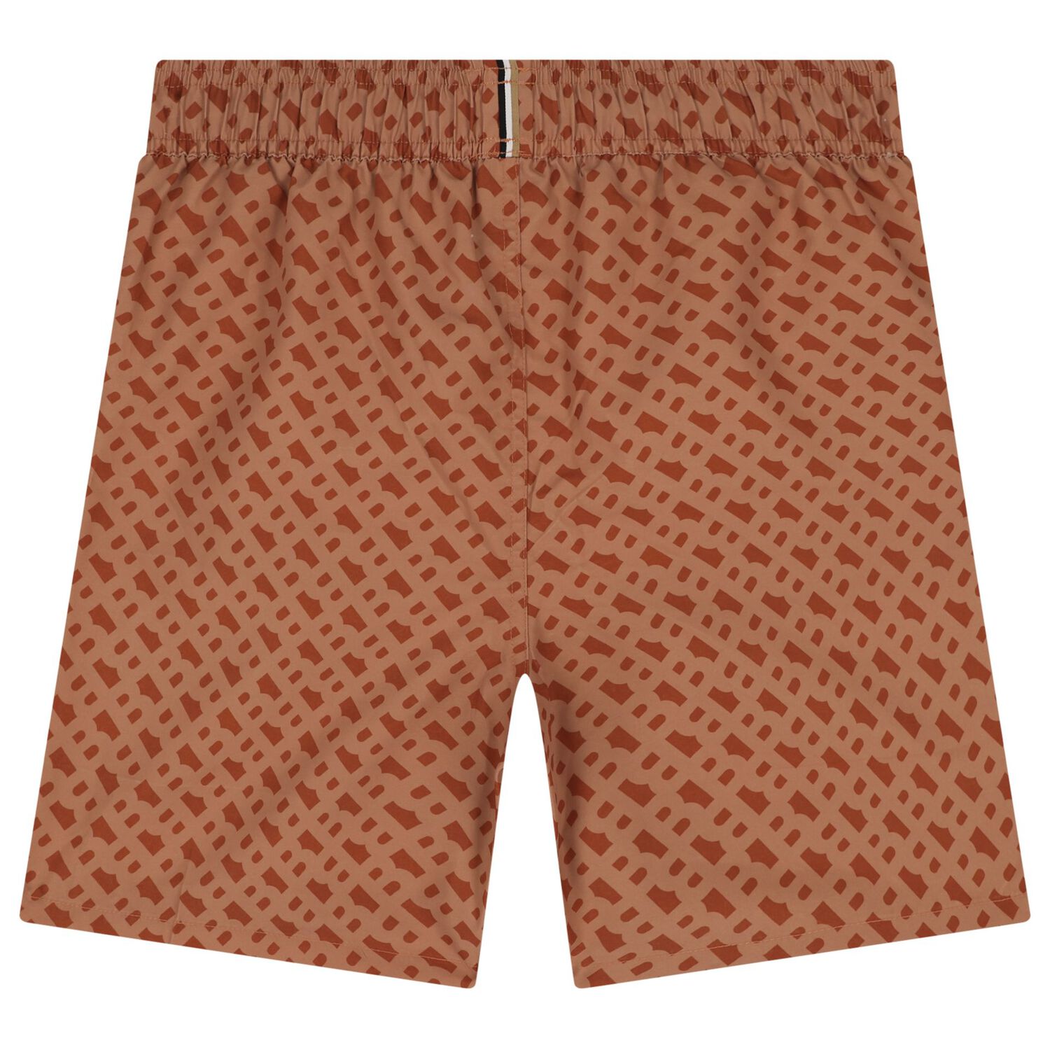 Boys Rust Orange Logo Swim Shorts, 1, hi-res
