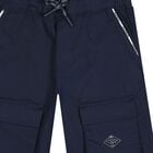 Boys Navy Blue Logo Shorts, 1, hi-res