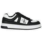Boys White & Black Logo Trainers, 1, hi-res