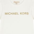 Girls White Logo T-Shirt, 1, hi-res