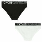 Girls White & Black Bikini Brief (2 Pack), 2, hi-res
