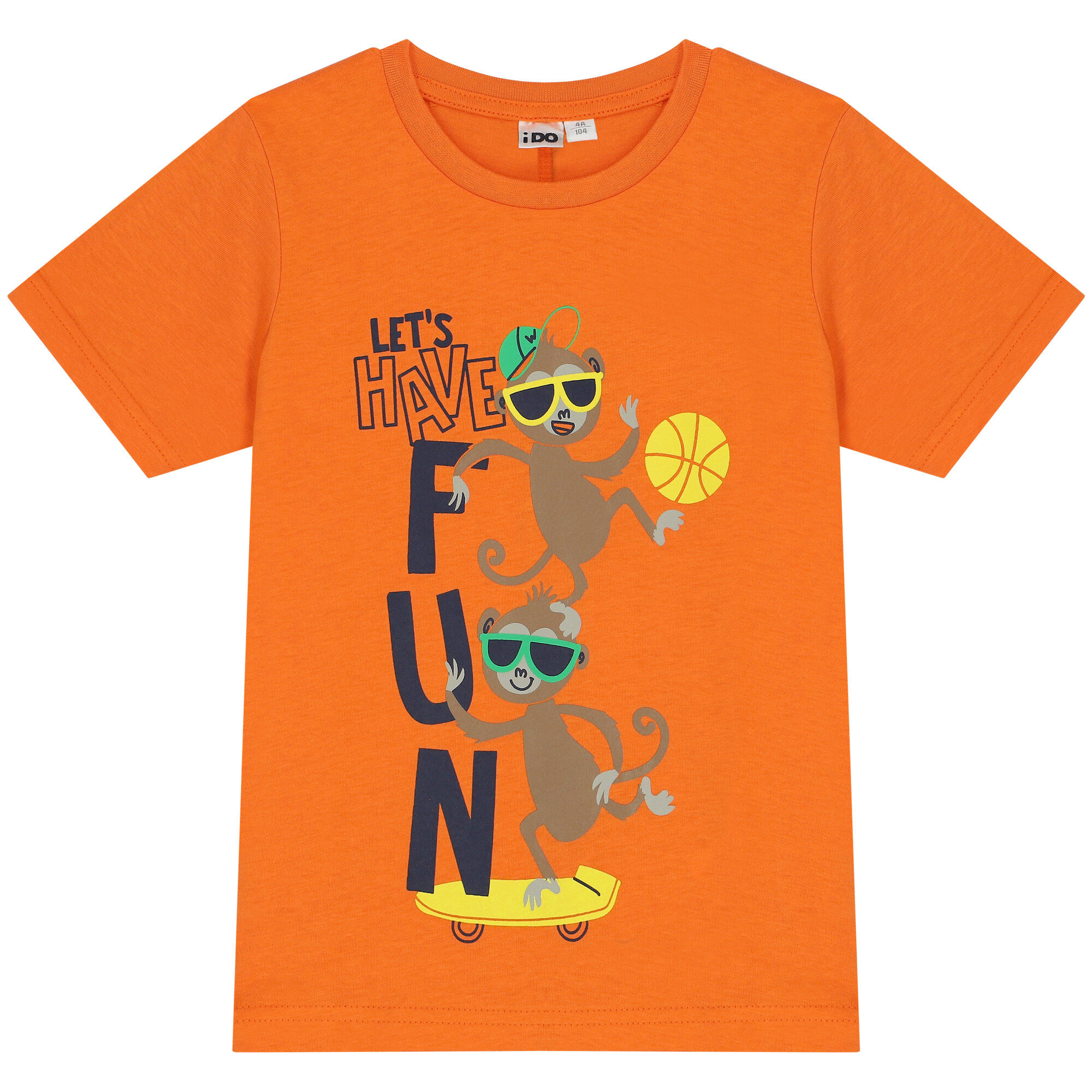 iDO Boys Orange Monkey T Shirt Junior Couture Bahrain