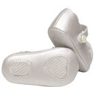 Baby Girls Silver Flower Pre Walker Shoes, 2, hi-res