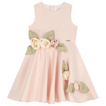 Girls Pink Floral Dress