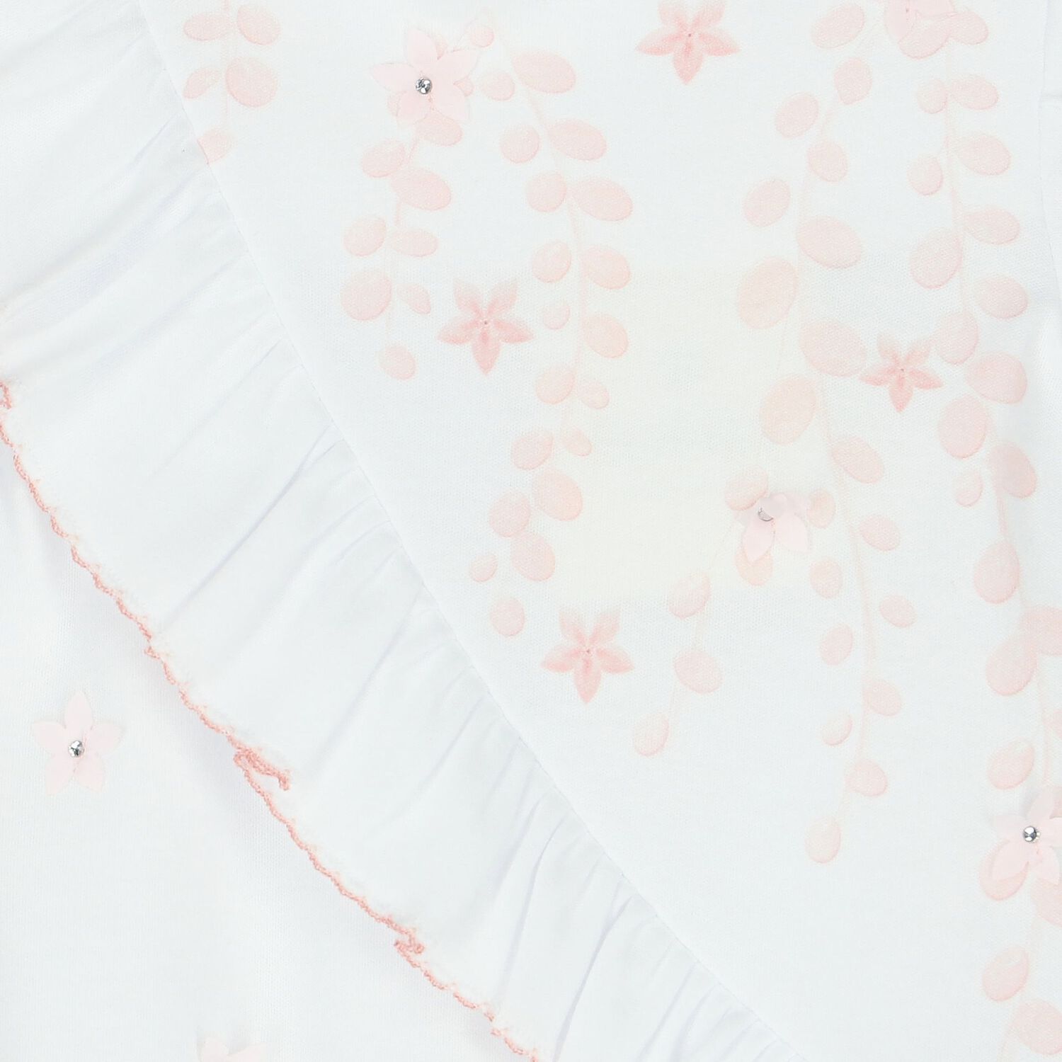 Baby Girls White Floral Romper, 1, hi-res image number null