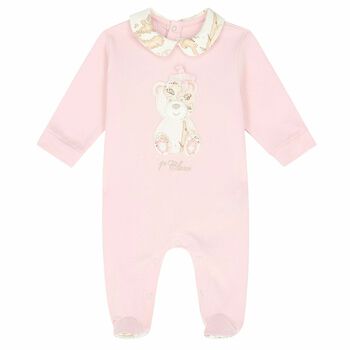 Pink & Beige Geo Map Babygrow