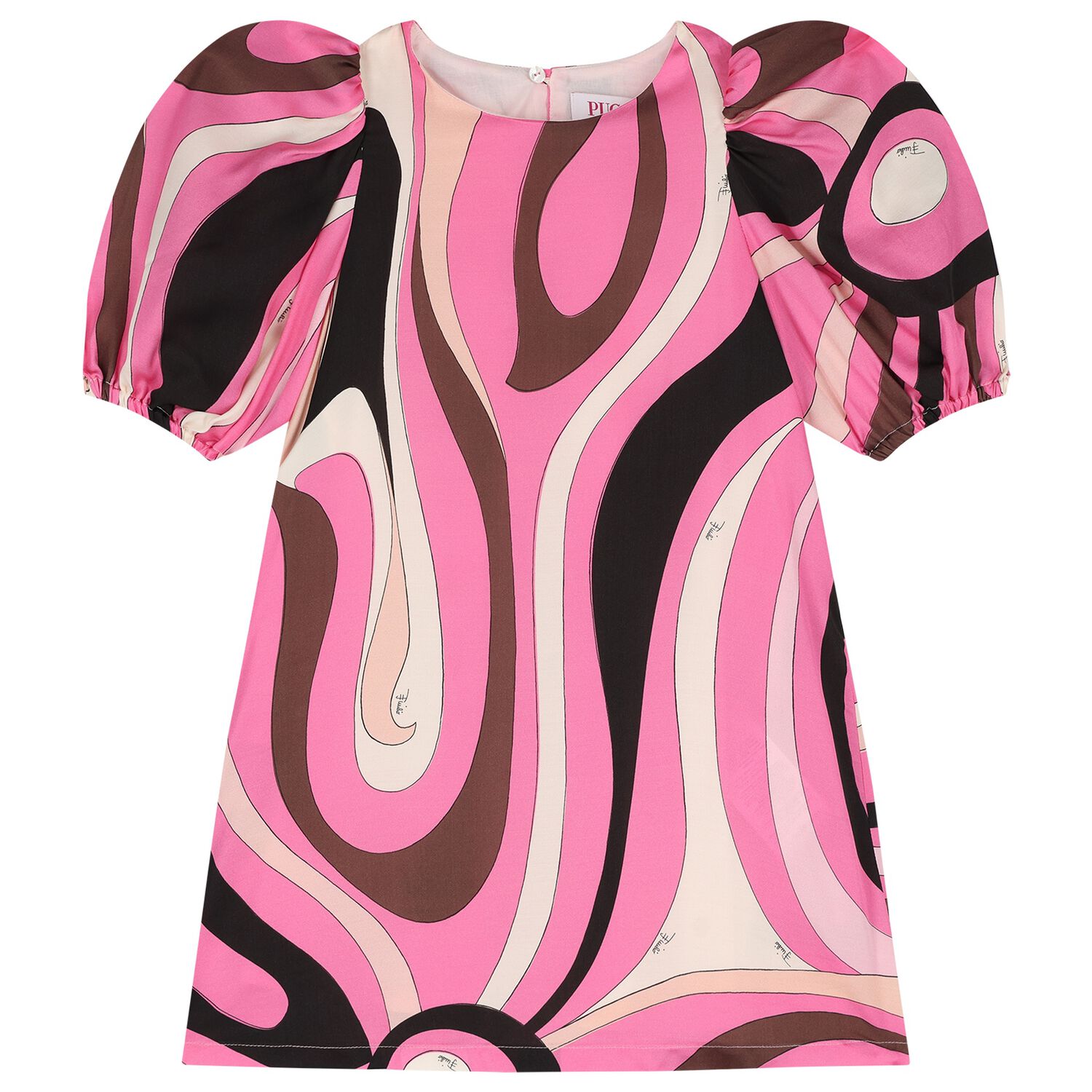 Girls Pink Vortice Logo Dress, 1, hi-res