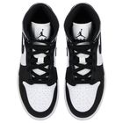 Black, White & Gold Air Jordan 1 Mid Trainers, 1, hi-res