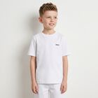 Boys White Logo T-Shirts (2 Pack), 1, hi-res