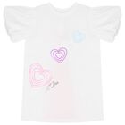 طقم ليجنز قطني باللون الأبيض و الوردي للبنات, 1, hi-res