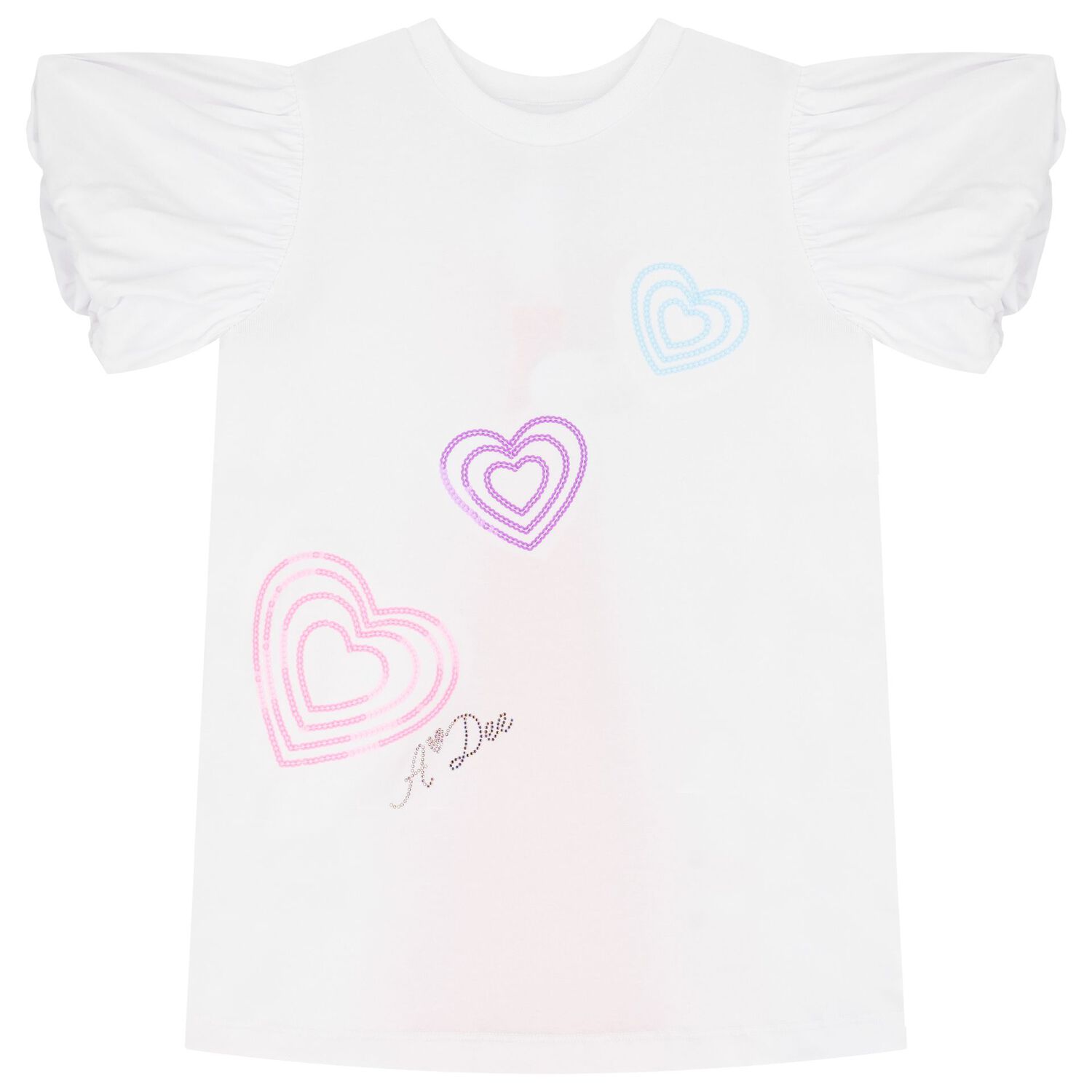 طقم ليجنز قطني باللون الأبيض و الوردي للبنات, 1, hi-res image number null