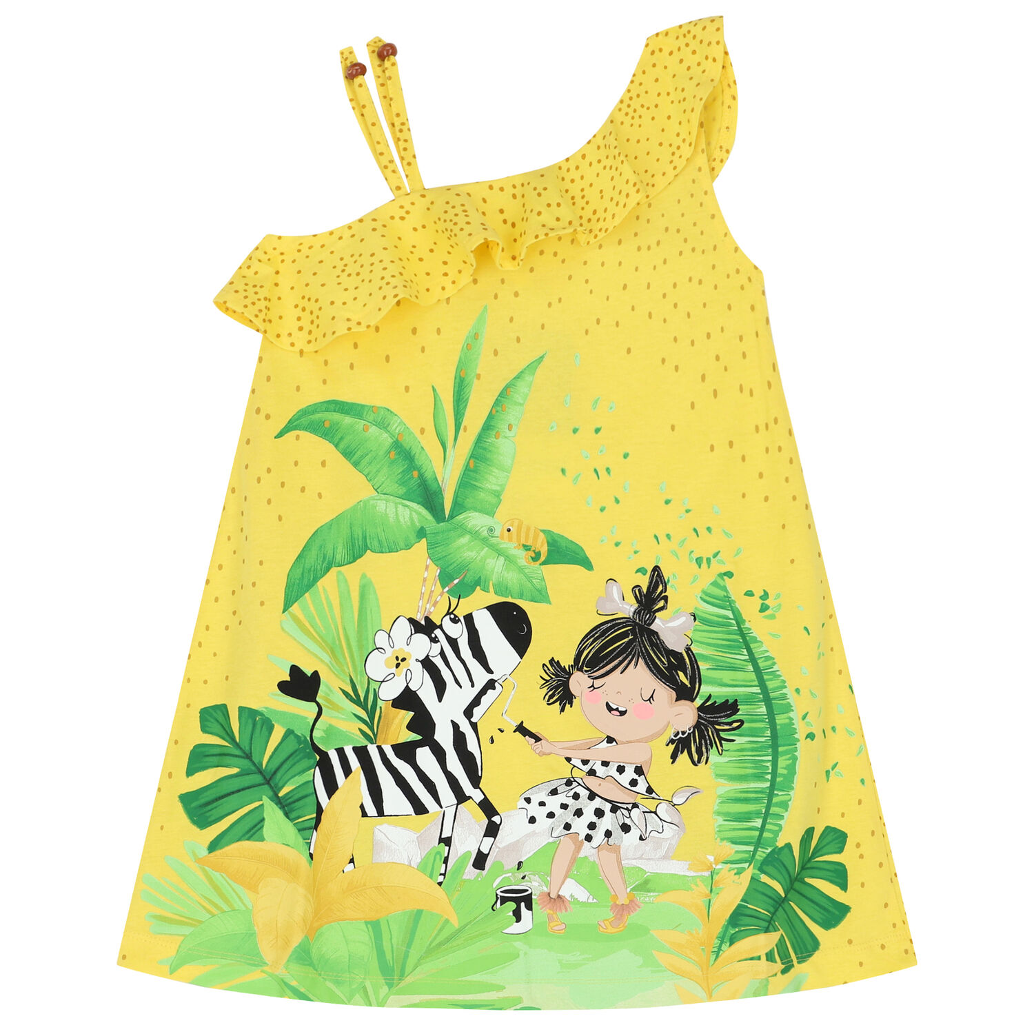 Girls Yellow Dress, 3, hi-res