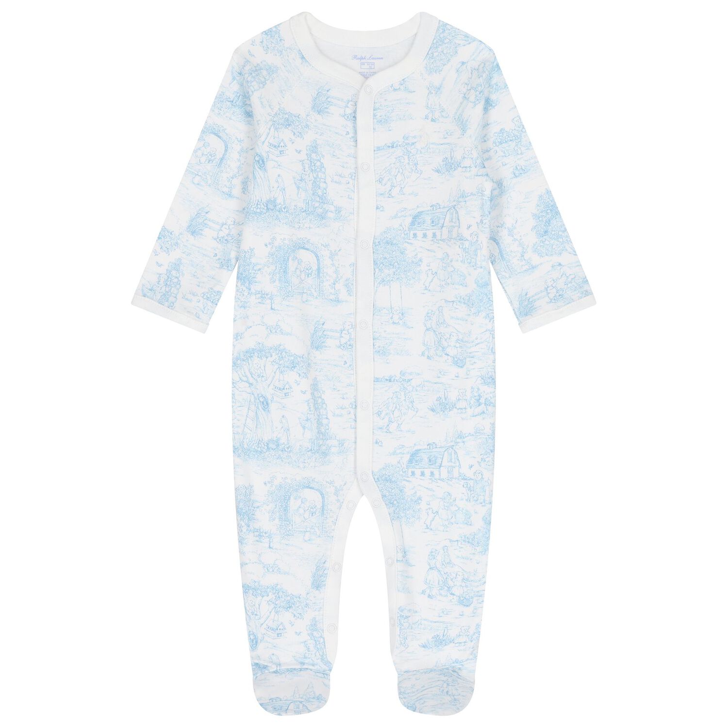 Baby Boys Ivory & Blue Babygrow Gift Set, 1, hi-res
