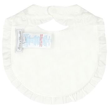 Ivory & White Baby Bib