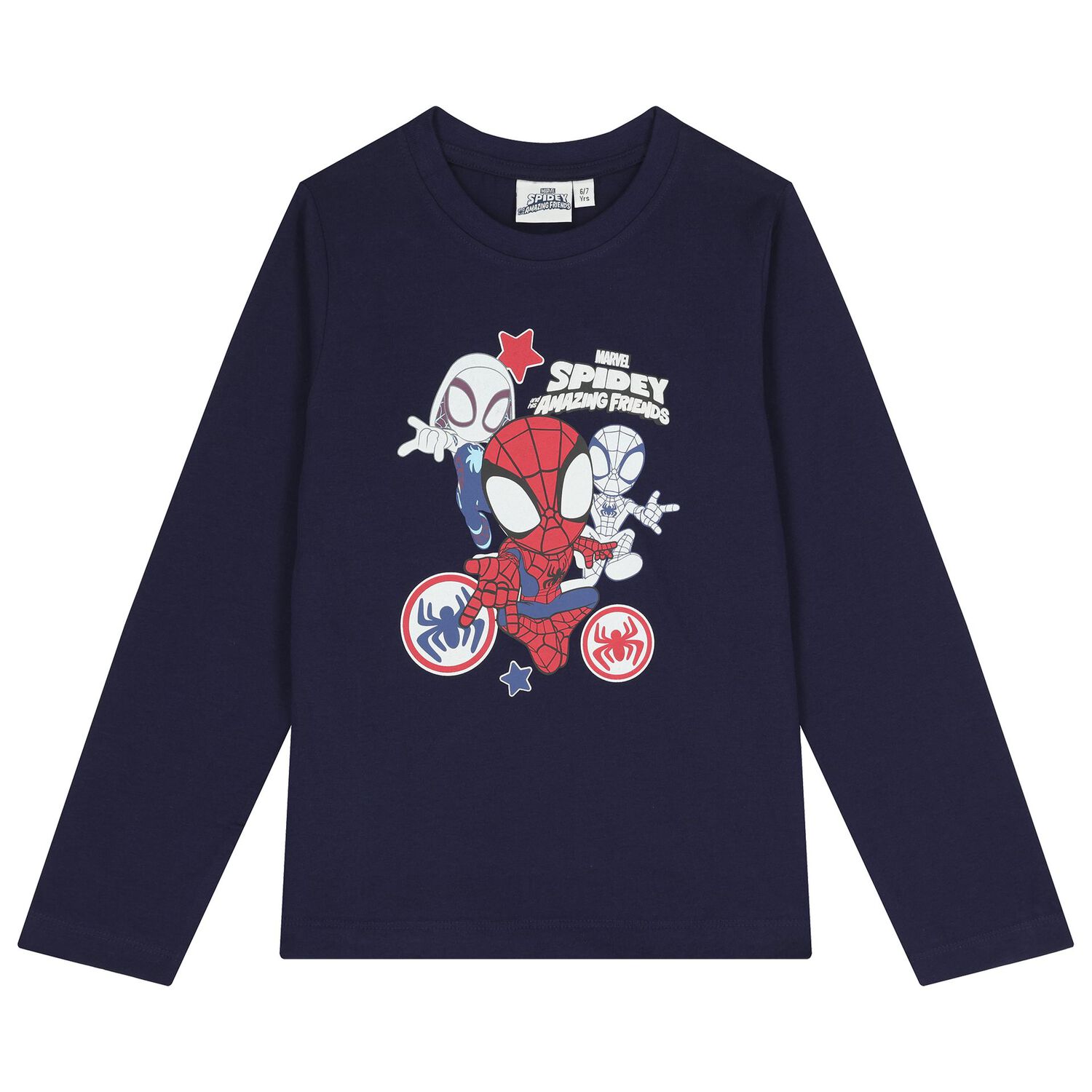 Boys Navy Blue Spiderman Pyjamas, 1, hi-res