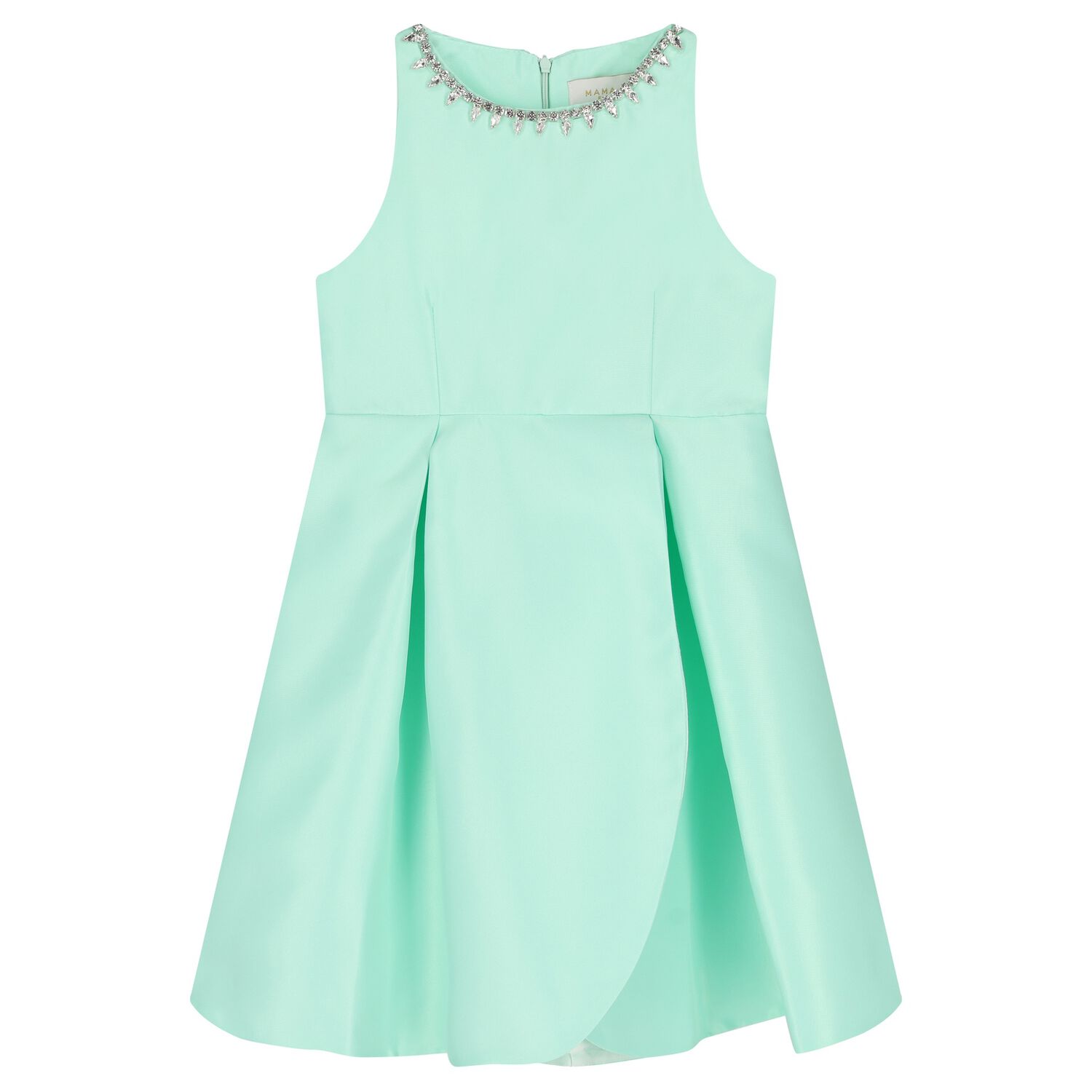 Girls Mint Green Sleeveless Dress, 1, hi-res