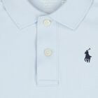 Baby Boys Blue Logo Bodysuit, 1, hi-res