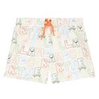 Younger Boys Ivory Logo Swim Shorts, 1, hi-res