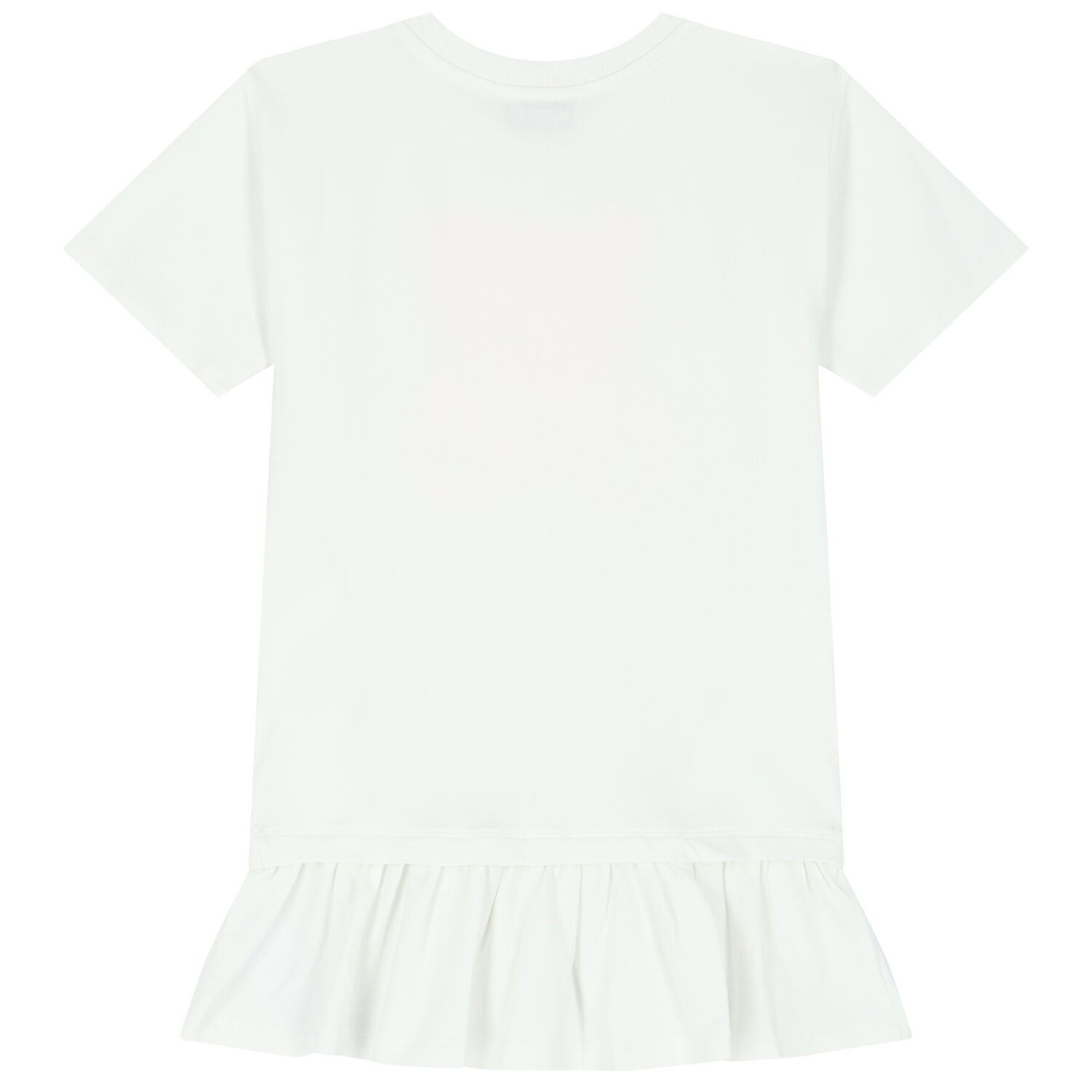 Girls White Teddy Bear Logo Dress, 3, hi-res image number null