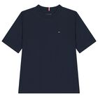 Boys Navy Blue Logo T-Shirt, 1, hi-res