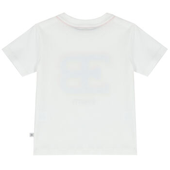 Younger Boys White Logo T-Shirt