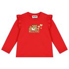 Younger Girls Red & Ivory Teddy Bear Logo Leggings Set, 1, hi-res