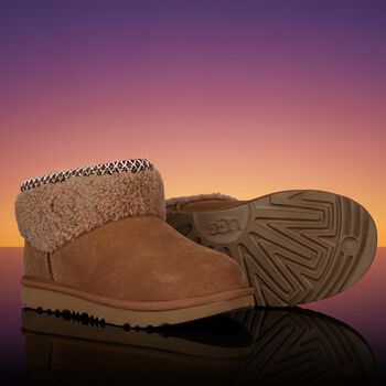 Girls Beige Classic Ultra Mini Suede Boots