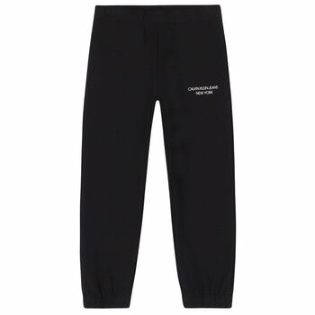 Girls Black Logo Joggers