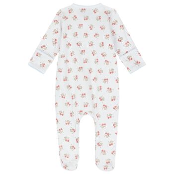 Baby Boys White Toy Print Babygrow