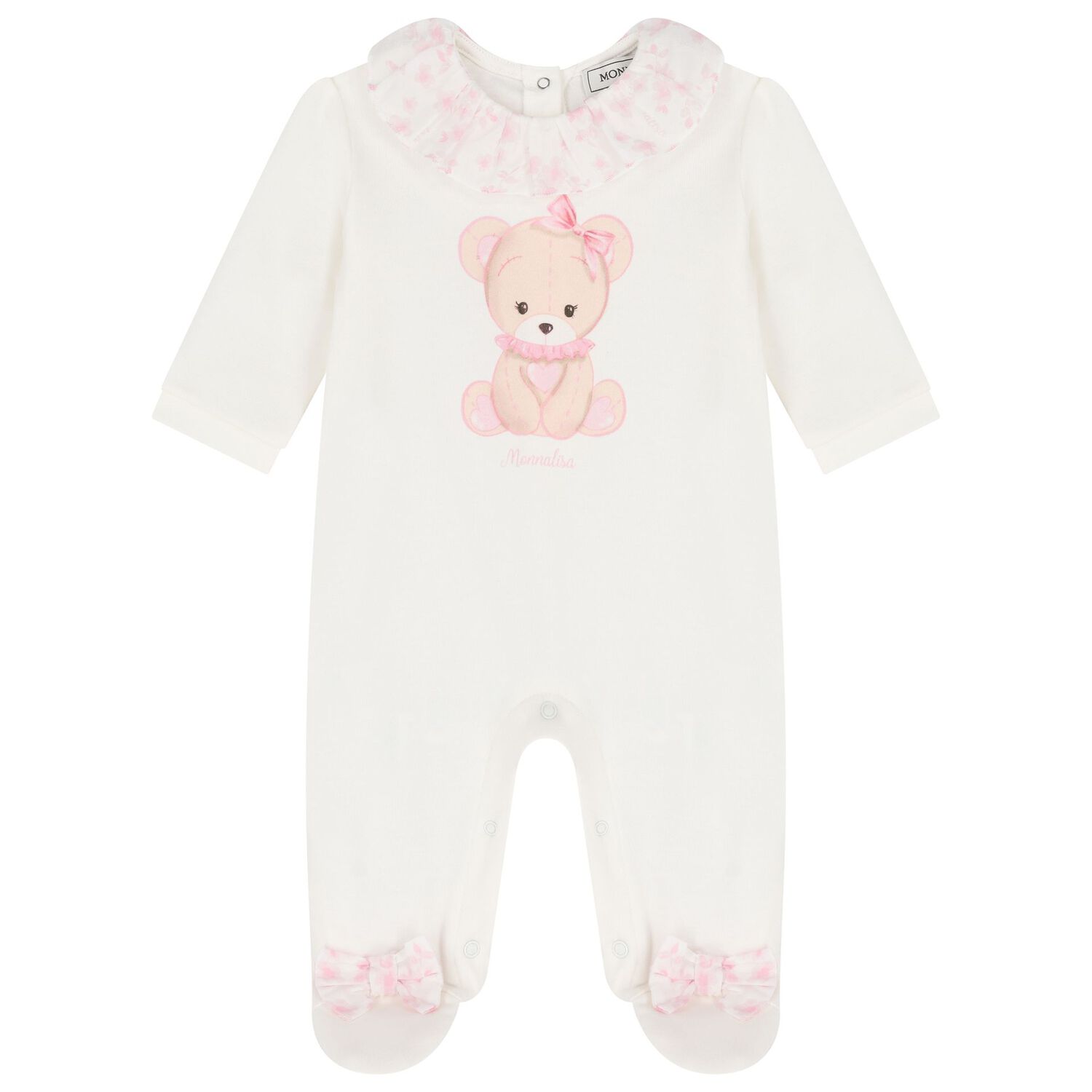 Baby Ivory & Pink Teddy Bear Babygrow Gift Set, 1, hi-res image number null
