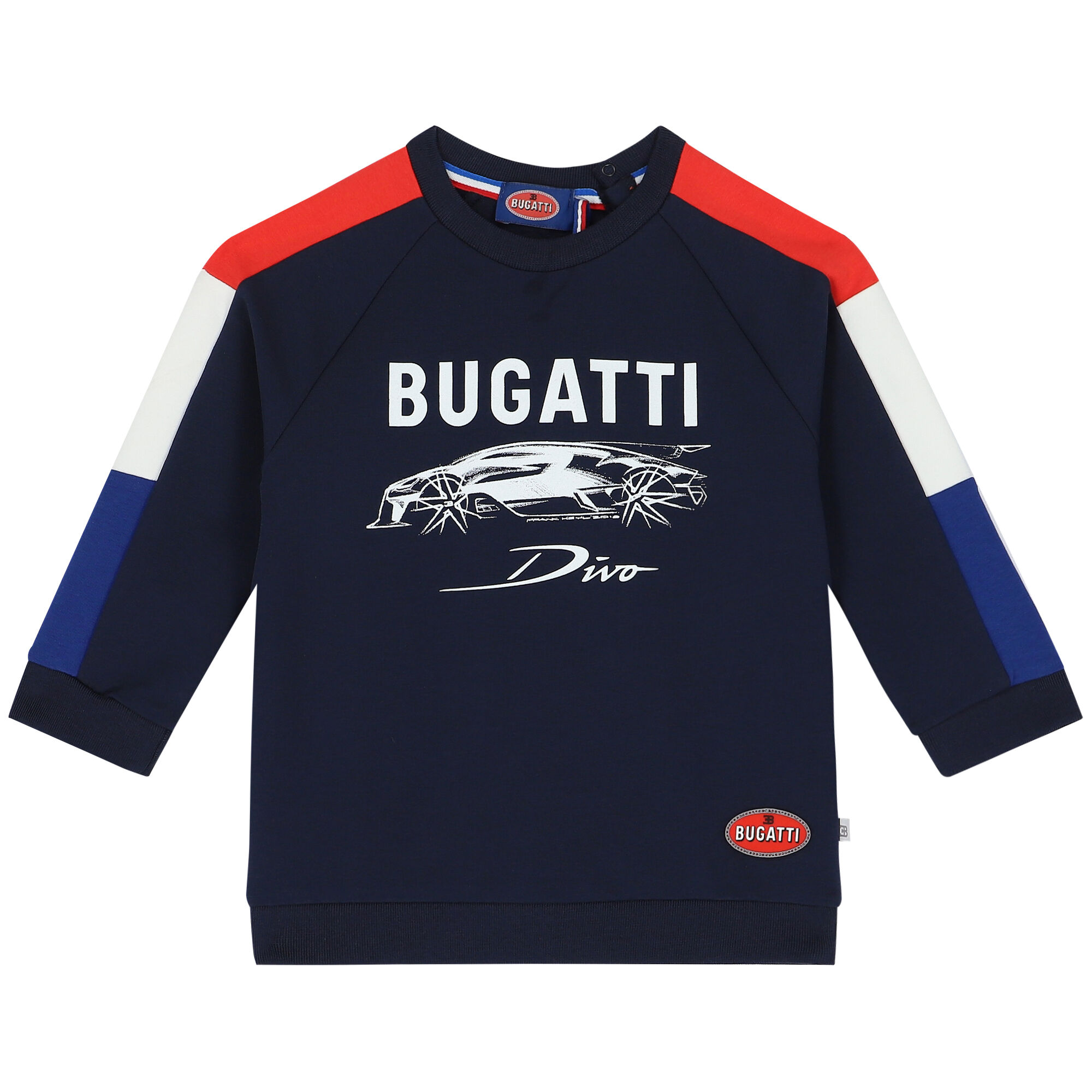 Bugatti Junior Younger Boys Navy Logo Sweatshirt Junior Couture
