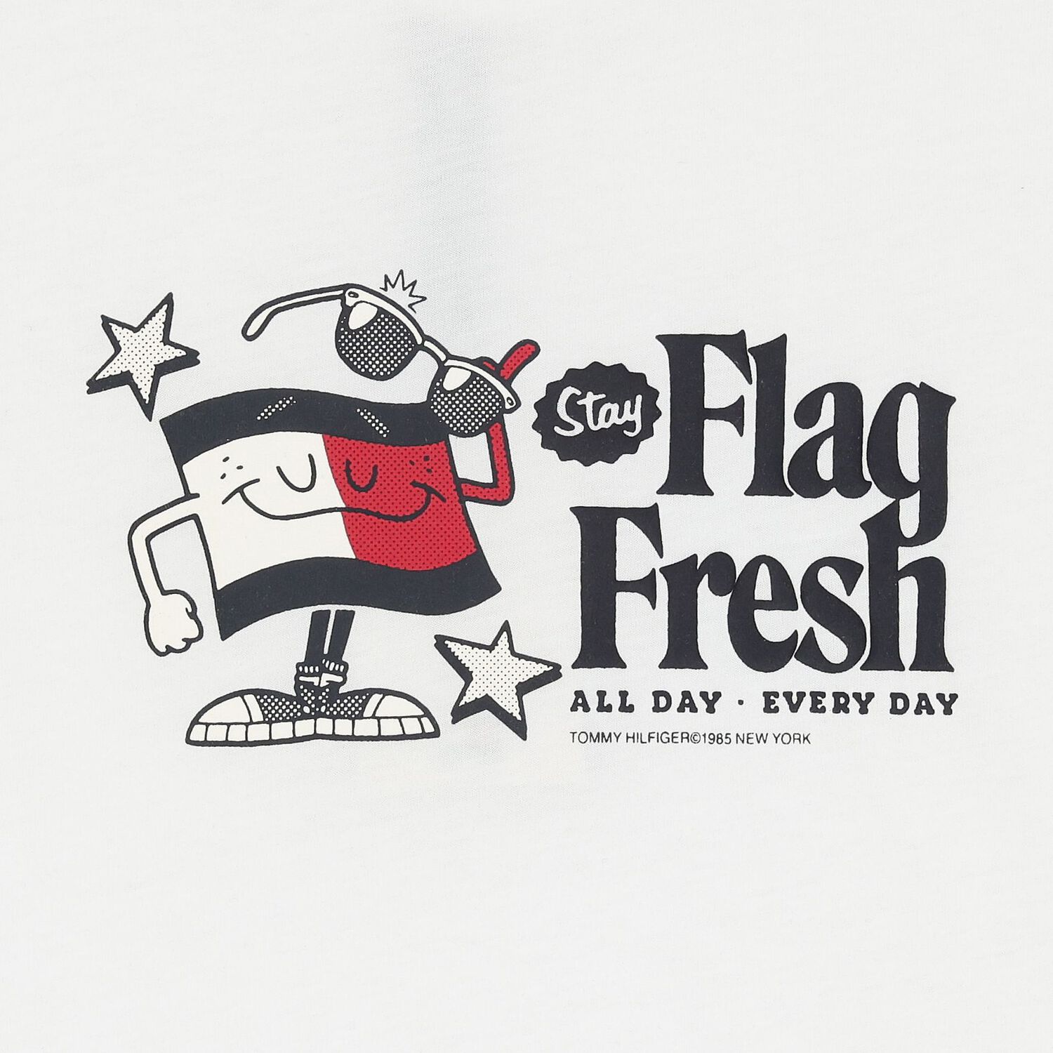 تيشيرت أولاد بالشعار باللون الأبيض, 1, hi-res