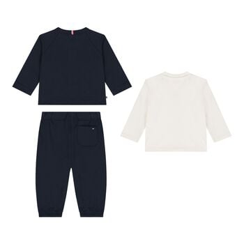 Baby Boys Navy Logo 3-Piece Tracksuit