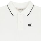 Boys White Logo Polo Shirt , 2, hi-res