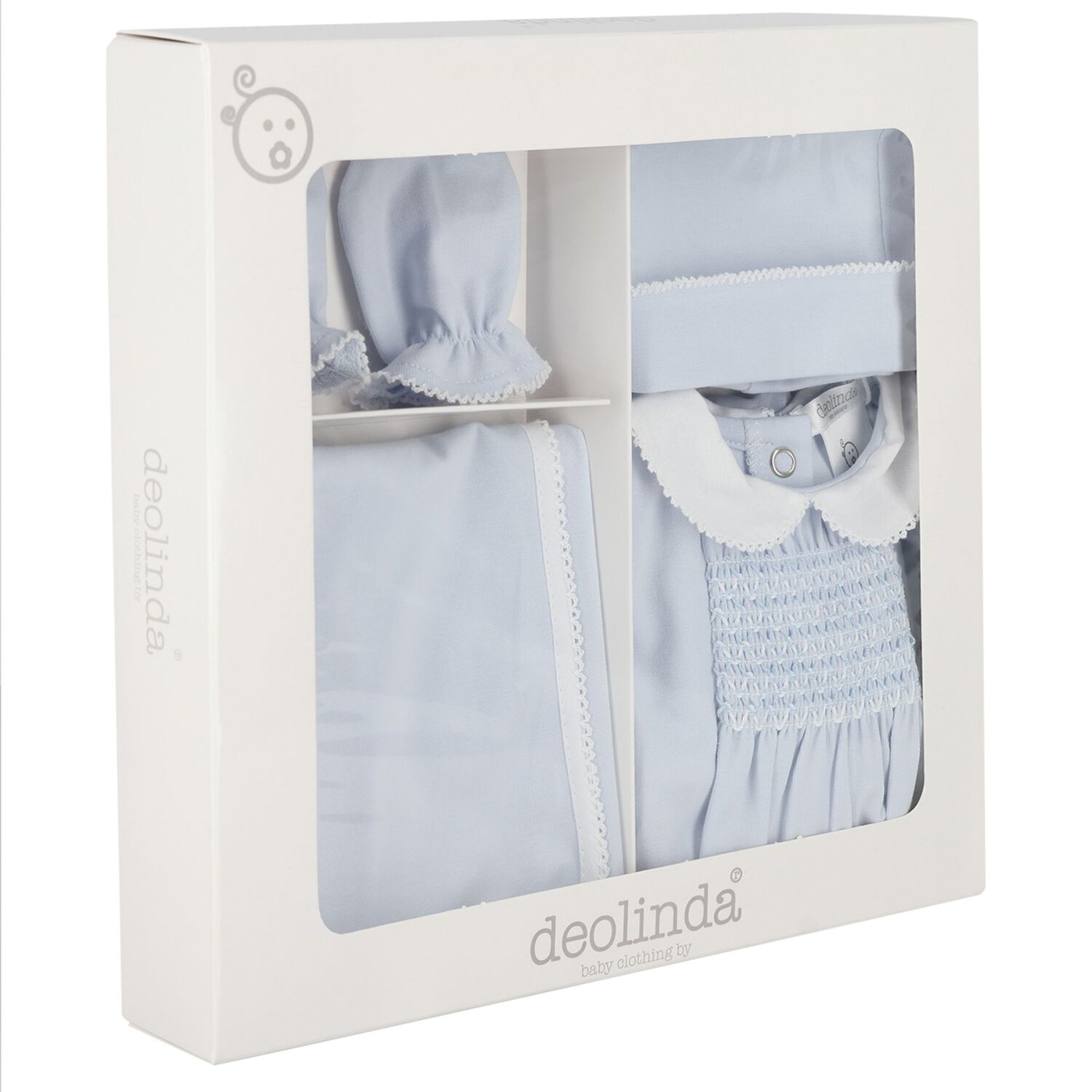 Baby Boys Blue & White Babygrow Gift Set, 2, hi-res