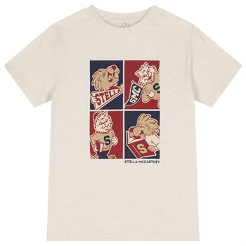 Boys Beige Lion & Tiger T-Shirt