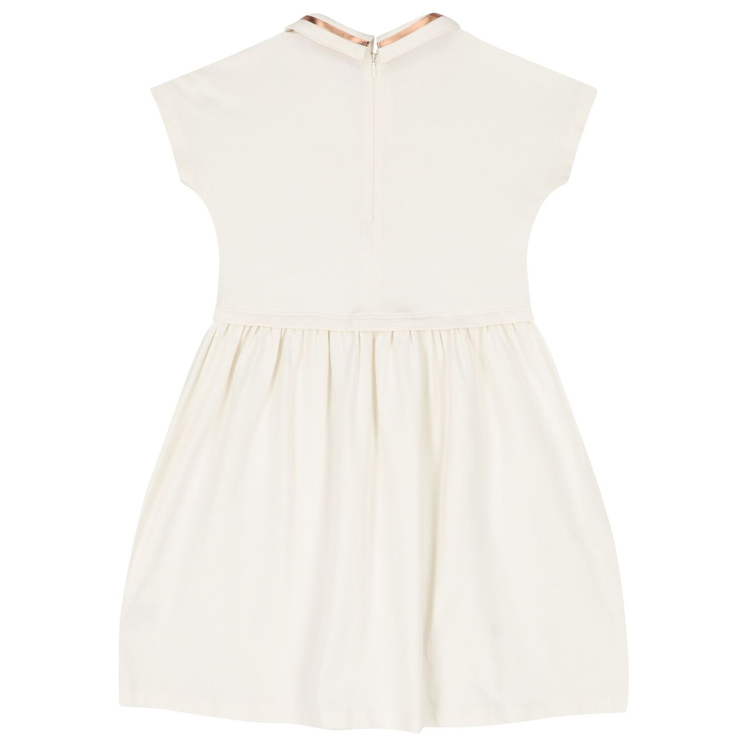 Girls Ivory Logo Dress, 1, hi-res image number null
