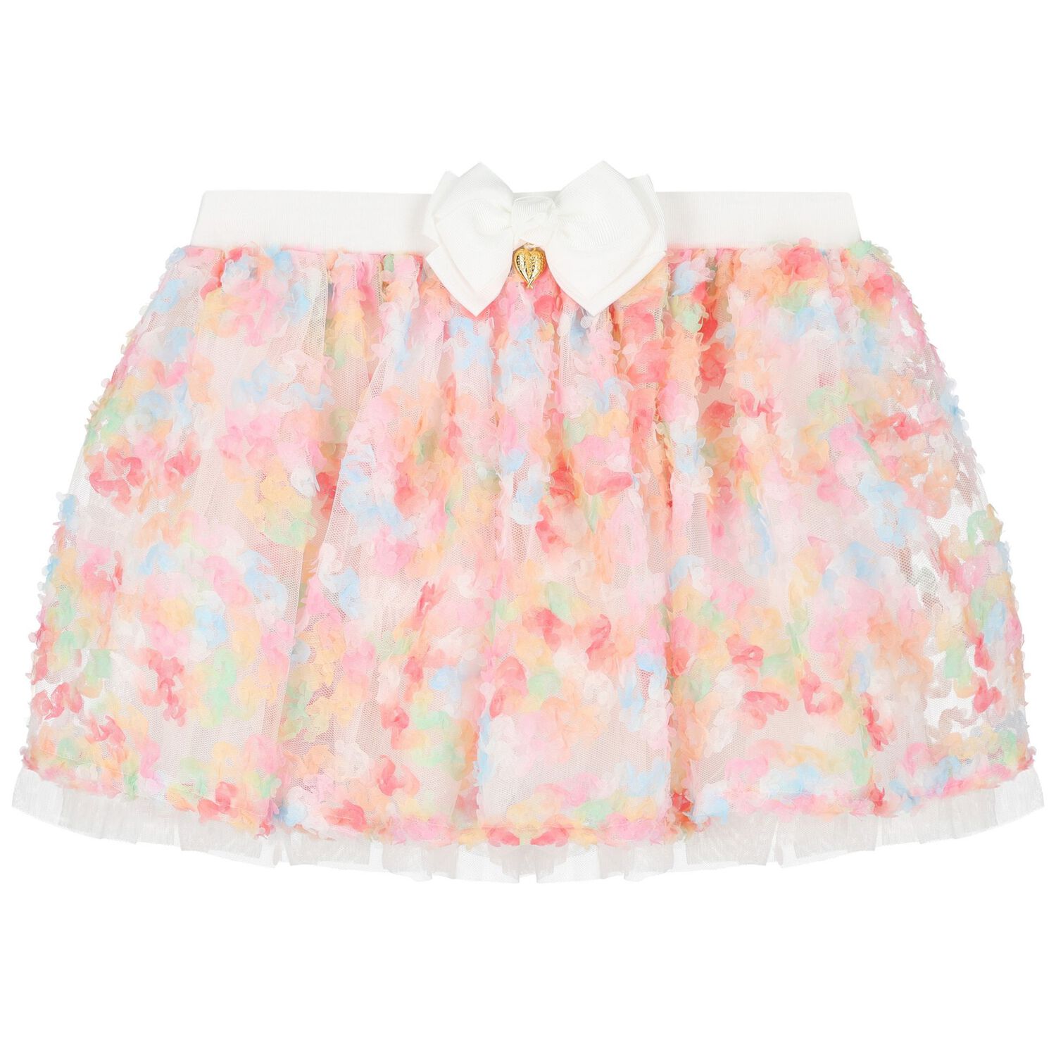 Girls Ivory & Pink Tulle Skirt Set, 1, hi-res image number null