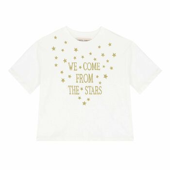 Girls White & Gold Crop Top