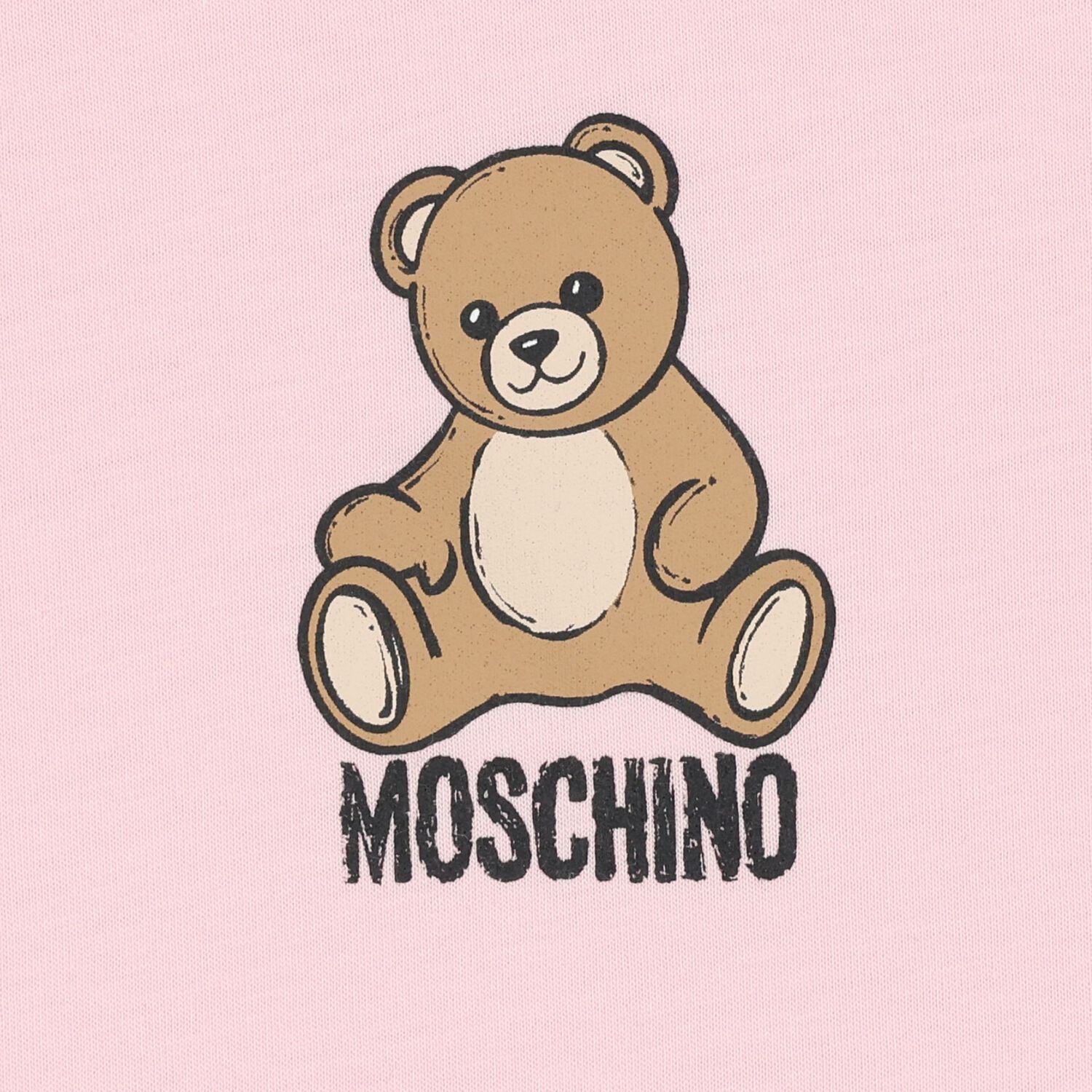 Younger Girls Pink Teddy Bear Logo T-Shirt, 4, hi-res