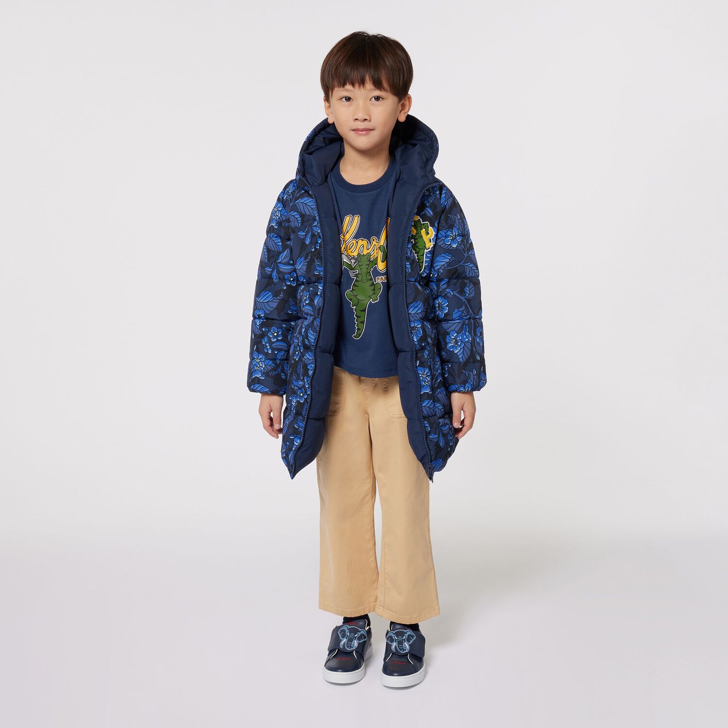 Boys Beige Logo Trousers, 1, hi-res image number null