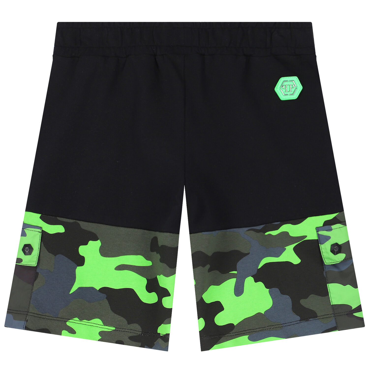 Boys Black Logo Shorts, 1, hi-res image number null
