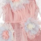 Girls Pink Tulle Flowers Dress, 1, hi-res