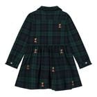 Baby Girls Green & Black Tartan Dress Set, 1, hi-res