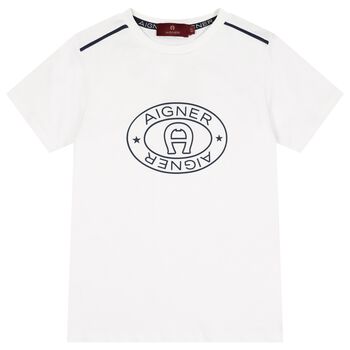 Boys White Logo T-Shirt