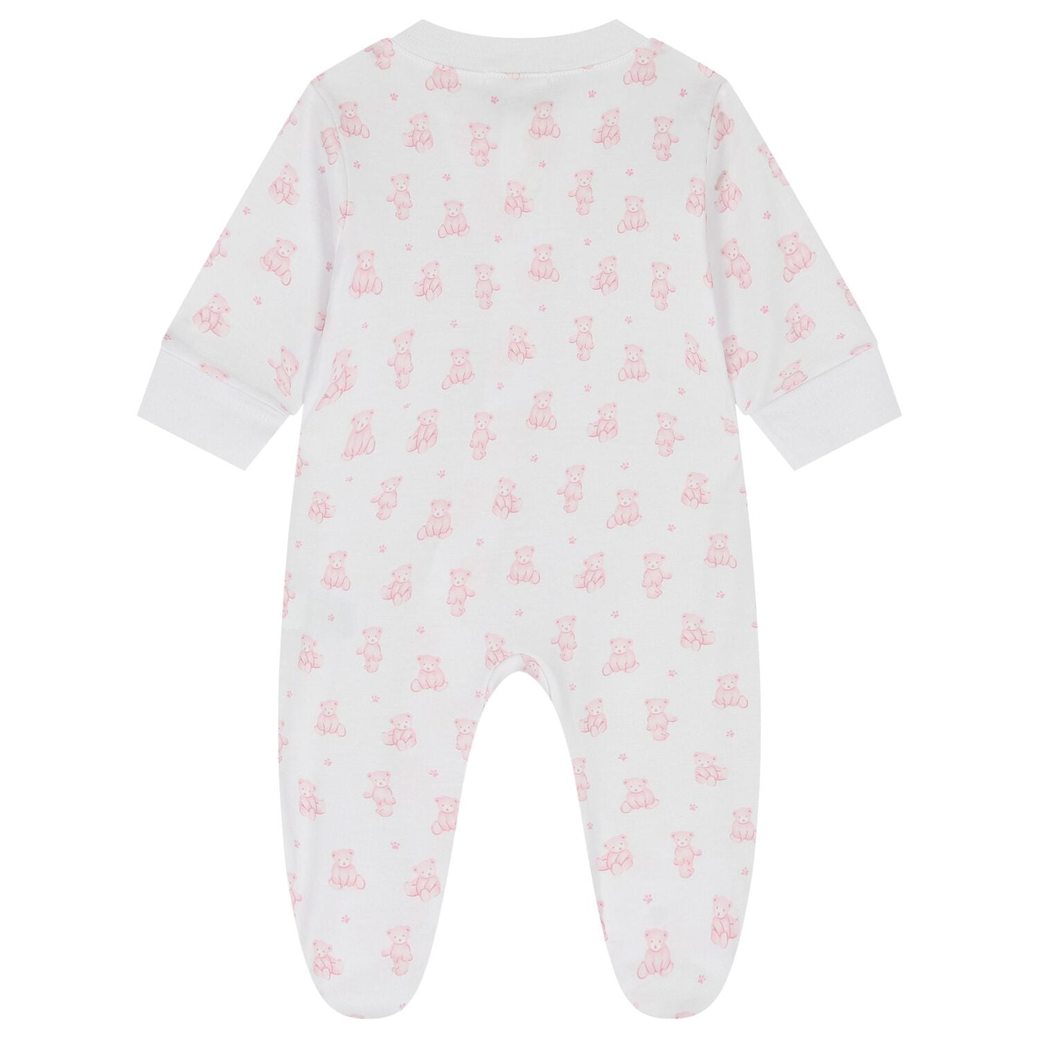 Baby Girls White & Pink Teddy Bear Babygrow Gift Set , 1, hi-res