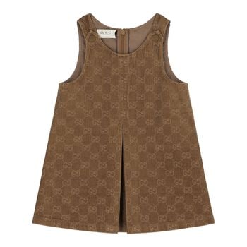 Baby Brown GG Logo Corduroy Dress 