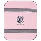 طقم بنات بالشعار باللون الزهري, 1, hi-res