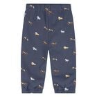Younger Boys Navy Blue Horse Joggers, 1, hi-res