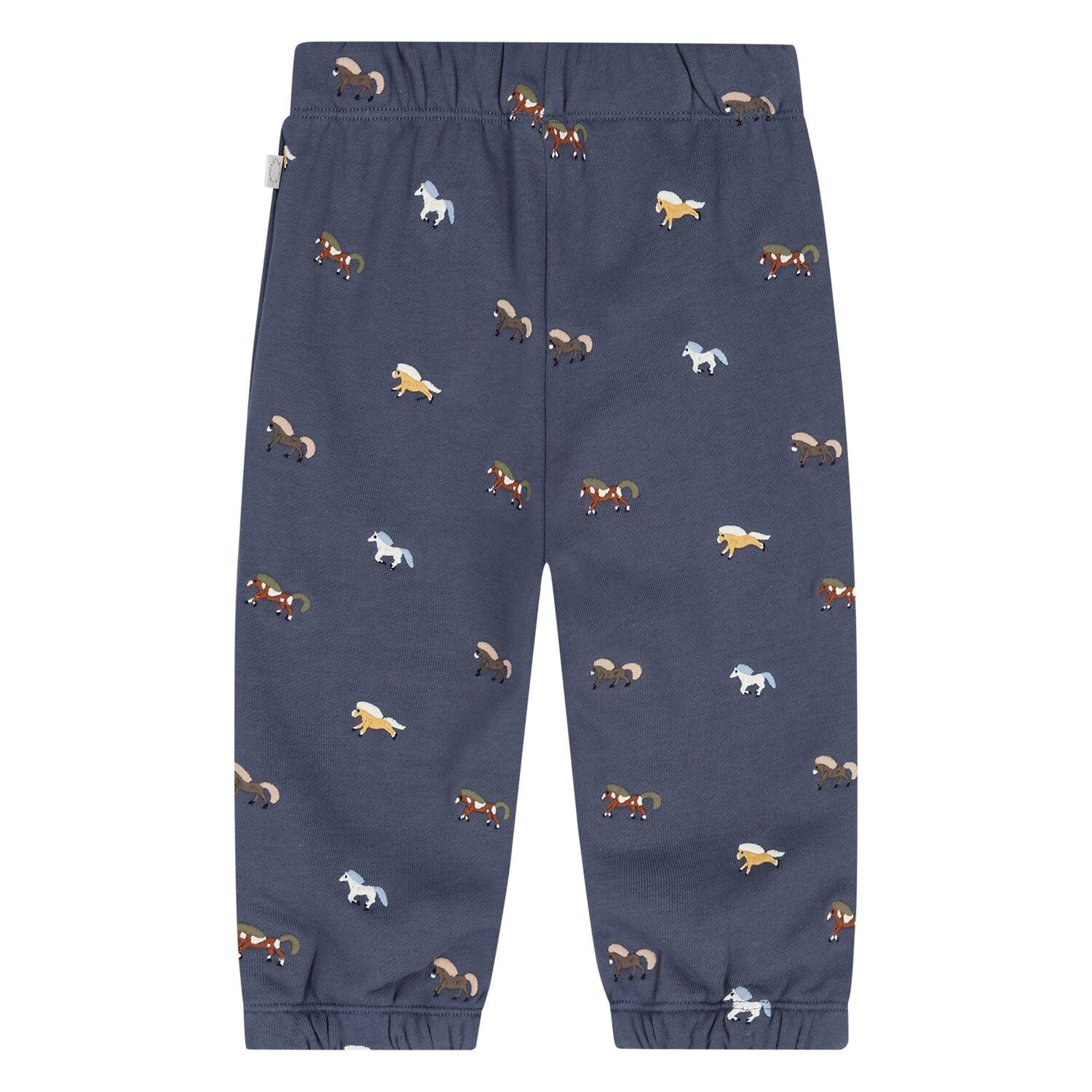 Younger Boys Navy Blue Horse Joggers, 1, hi-res